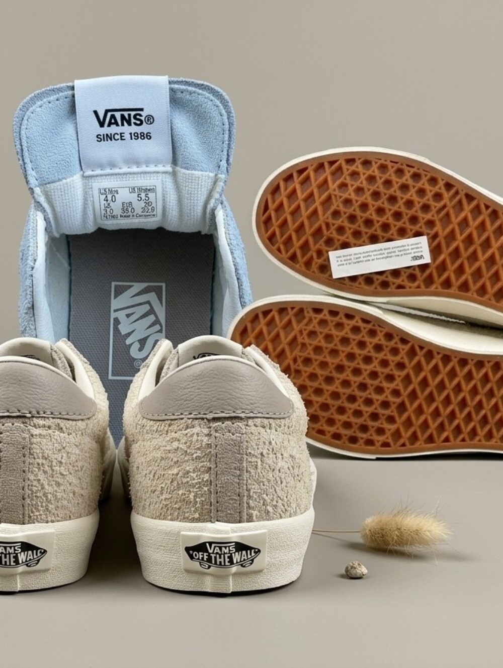 Vans Sport Low Tri-tone Suede Atmosphere Grey Beige Lace Up Shoes Men 4, Women 5 - Picture 4 of 10